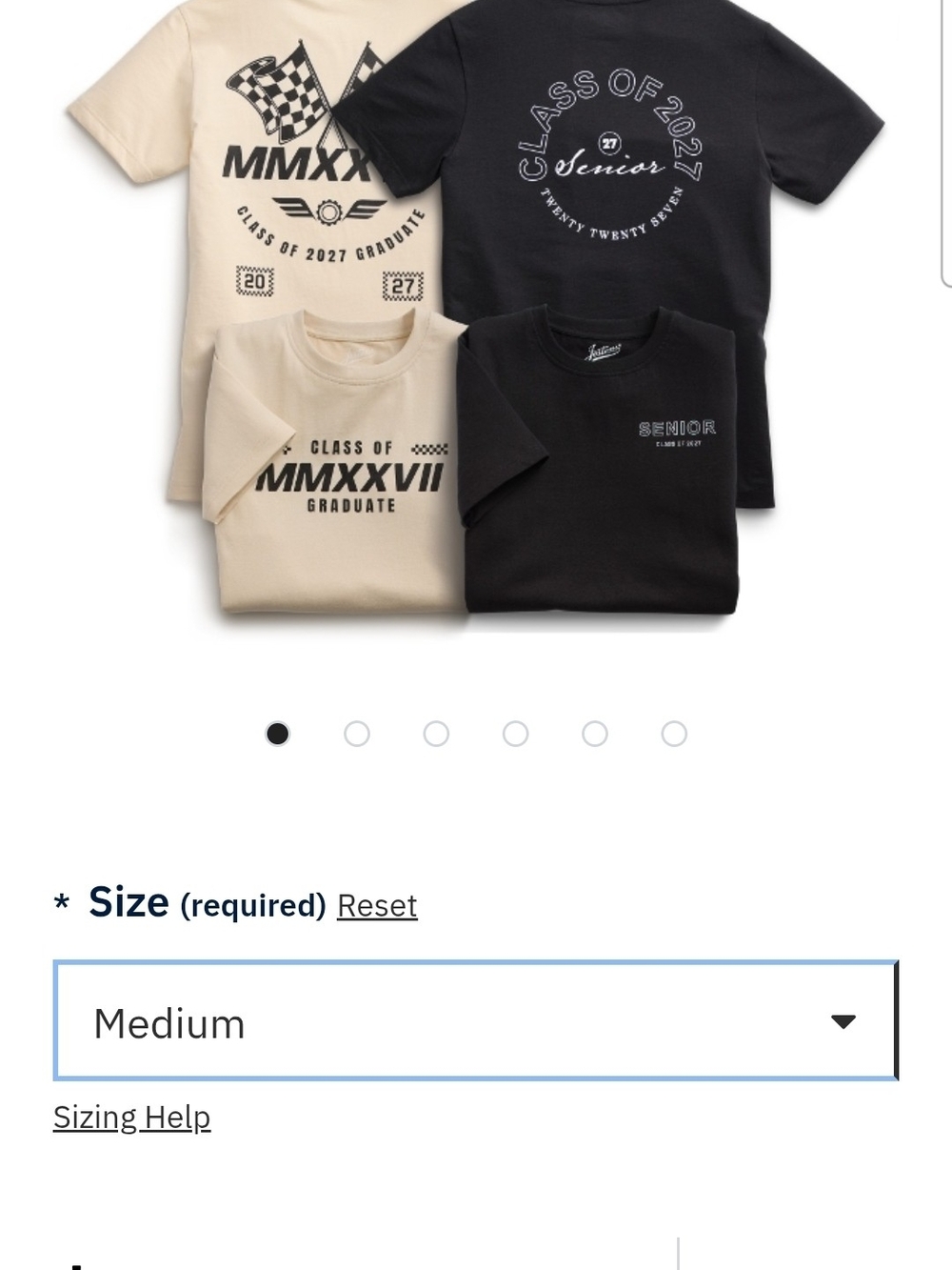 Class of 2027 Senior Graphic Tee - Black And Cream (2 Pack!) $40/BOTH OBO